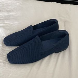 Navy blue slip on loafers - VIVAIA